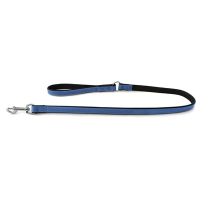 Das Lederband Hundeleine Firenze azure/oxford blue