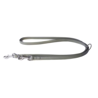 Das Lederband Hundeleine Amsterdam grey/grey