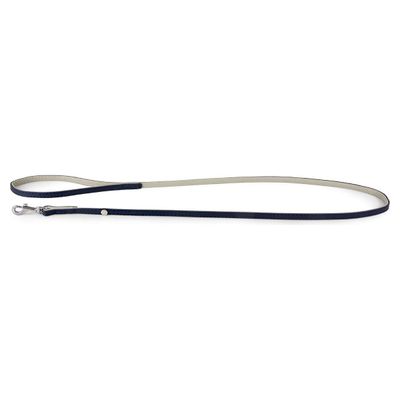 Das Lederband Hundeleine Amsterdam Navy/Grey