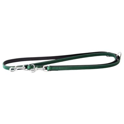 Das Lederband Hundeführleine Vancouver Hunting Green/Black