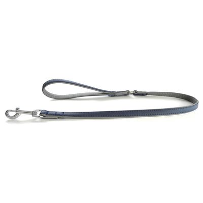 Das Lederband Hundeleine New York saphire/stone