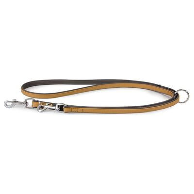Das Lederband Hunde Führleine Amsterdam Caramel/Lava