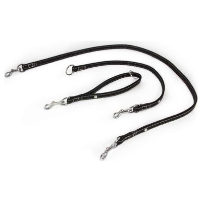Das Lederband Universal Hundeleine Barcelona Black