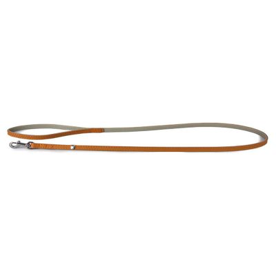 Das Lederband Hundeleine Amsterdam Orange/Grey
