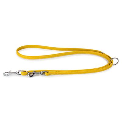 Das Lederband Hunde Führleine Barcelona Vibrant-Yellow
