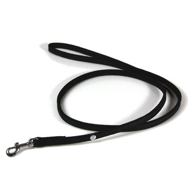 Das Lederband Hundeleine Toronto schwarz/schwarz