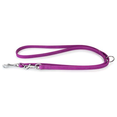 Das Lederband Hunde Führleine Boston Violet