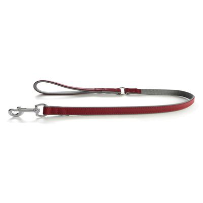 Das Lederband Hundeleine New York grenadine/stone