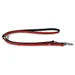 Das Lederband Hunde Führleine Frankfurt Black/Indian-Red/Vibrant-Yellow