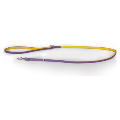 Das Lederband Hundeleine Firenze Lilac/Sunshine