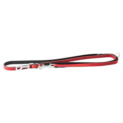 Das Lederband Hundeführleine Vancouver Red/Black Das Lederband Hundeführleine Vancouver Red/Black