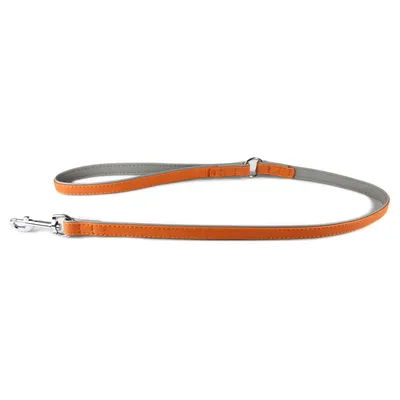 Das Lederband Hundeleine New York orange/stone Das Lederband Hundeleine New York orange/stone