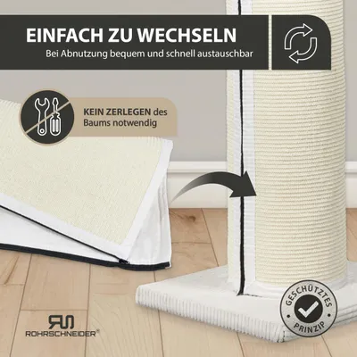 Ersatz-Sisalmatte mit Reißverschluss Ersatz-Sisalmatte mit Reißverschluss