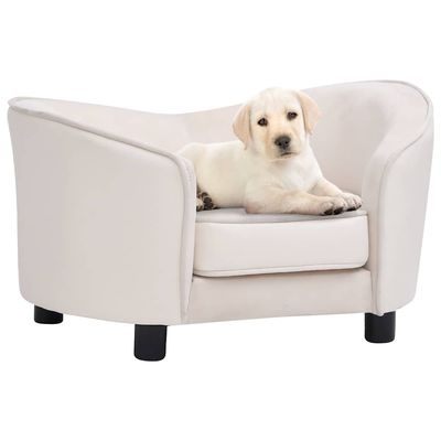 vidaXL - Canapé pour chien - Crème