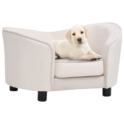 vidaXL - Canapé pour chien - Crème