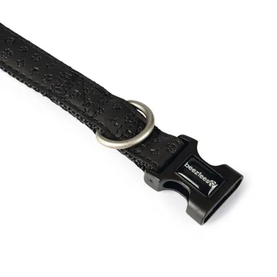 Beeztees Hundehalsband Mac Leder schwarz Beeztees Hundehalsband Mac Leder schwarz