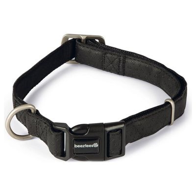 Beeztees Hundehalsband Mac Leder schwarz