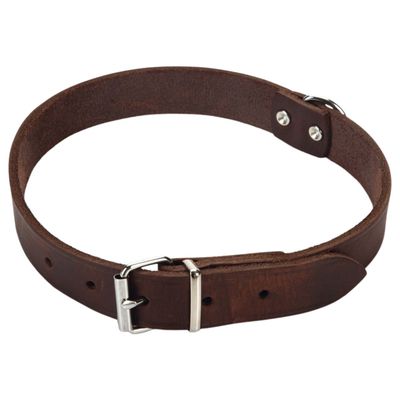 Beeztees Hundehalsband Leder braun