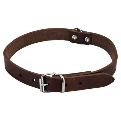 Beeztees Hundehalsband Leder braun