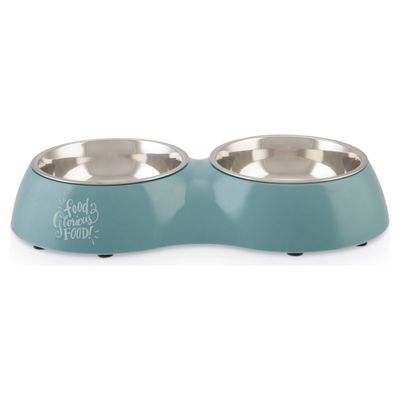 Beeztees Hunde Doppelnapf Glorius blau