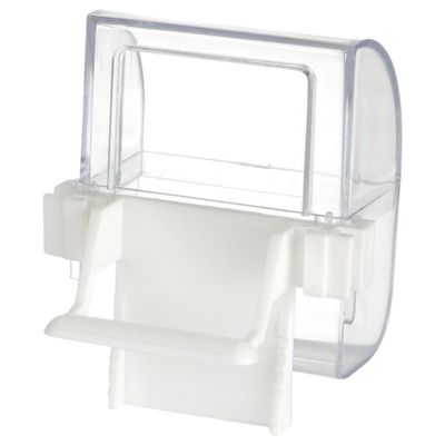 Beeztees Vogel Futter-und Wassernapf transparent/weiß - 2er Pack
