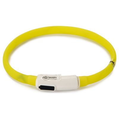Beeztees Hundehalsband Safety Gear Dogini USB gelb