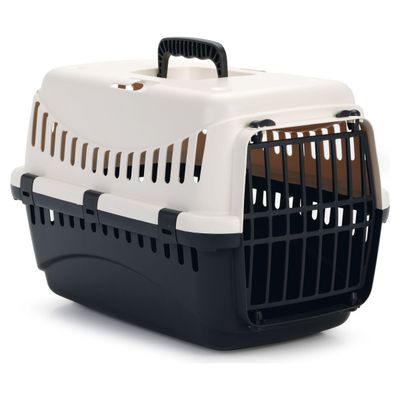 Beeztees Transportbox Gypsy creme/anthrazit für Katzen