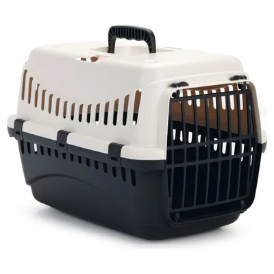 Beeztees Transportbox Gypsy creme/anthrazit für Katzen Beeztees Transportbox Gypsy creme/anthrazit für Katzen
