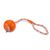 Beeztees Hundespielzeug Ball mit Kordel massiv orange