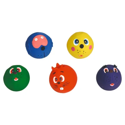 Beeztees Hundespielzeug Ball mit Gesicht aus Latex Beeztees Hundespielzeug Ball mit Gesicht aus Latex