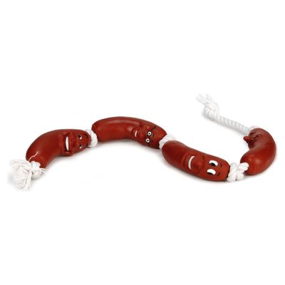 Beeztees Hundespielzeug Wurst mit Seil Vinyl