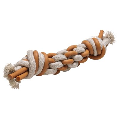 Beeztees Hundespielzeug Puppy Dental Seil Foz aus TPR/Baumwolle beige/braun