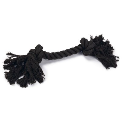 Beeztees Hundespielzeug Spieltau mit 2 Knoten schwarz
