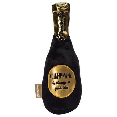 Beeztees Hundespielzeug Champagnerflasche schwarz