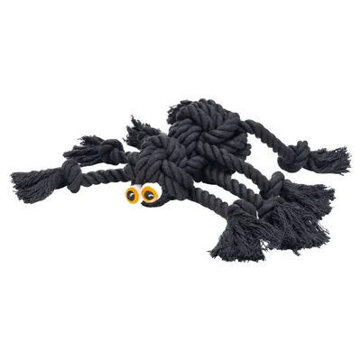 Beeztees Hundespielzeug Halloween Flossy Spinne Seil schwarz Beeztees Hundespielzeug Halloween Flossy Spinne Seil schwarz