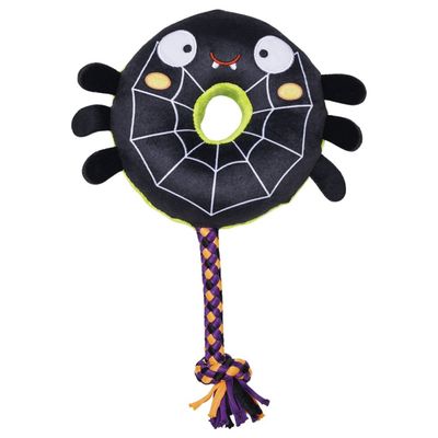 Beeztees Hundespielzeug Halloween Donut Spinne schwarz