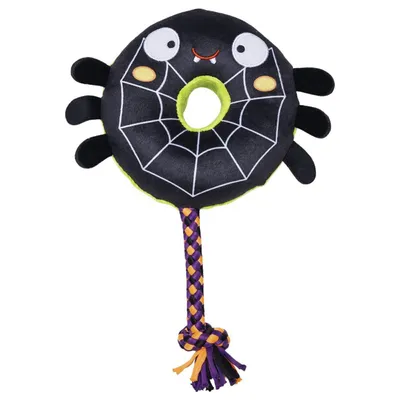 Beeztees Hundespielzeug Halloween Donut Spinne schwarz Beeztees Hundespielzeug Halloween Donut Spinne schwarz