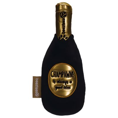 Beeztees Hundespielzeug Champagnerflasche schwarz
