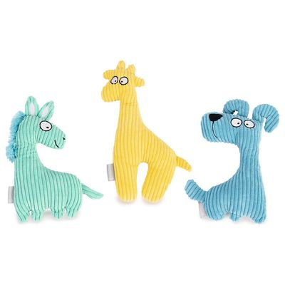 Beeztees Hundespielzeug gerippt Giraffe gelb