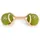 Beeztees Minus One Hundespielzeug Tennisball 2 Bälle mit Seil grün-beige