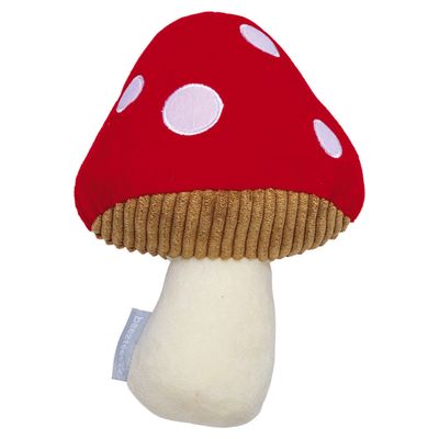 Beeztees Hundespielzeug Fliegenpilz Toad aus Plüsch rot/weiß