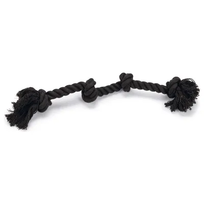 Beeztees Hundespielzeug Spieltau mit 4 Knoten schwarz Beeztees Hundespielzeug Spieltau mit 4 Knoten schwarz