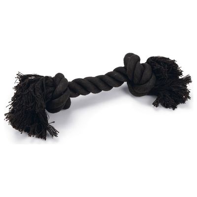 Beeztees Hundespielzeug Spieltau mit 2 Knoten schwarz