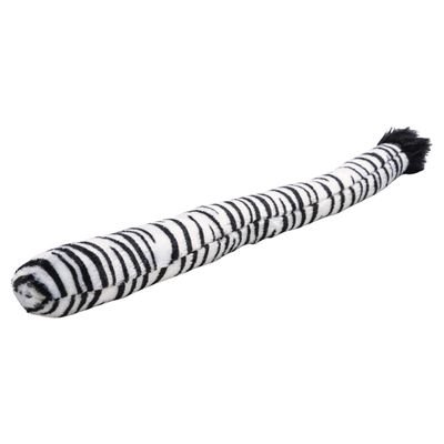 Beeztees Hundespielzeug Dschungel Zebraschwanz aus Plüsch schwarz/weiß