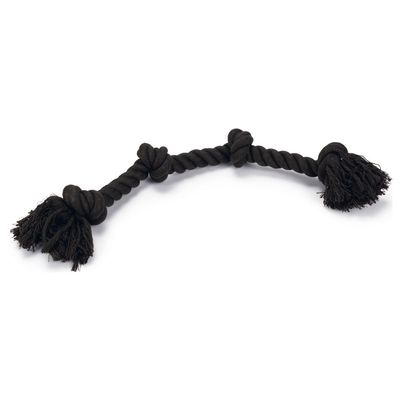 Beeztees Hundespielzeug Spieltau mit 4 Knoten schwarz