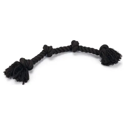 Beeztees Hundespielzeug Spieltau mit 4 Knoten schwarz Beeztees Hundespielzeug Spieltau mit 4 Knoten schwarz