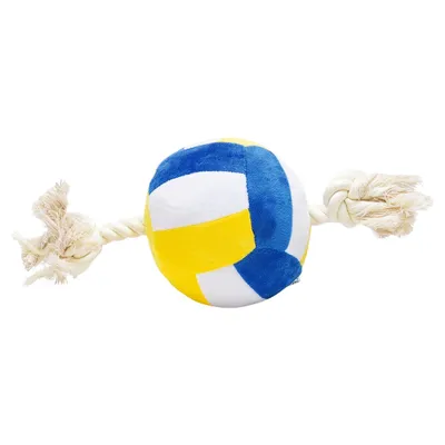 Beeztees Hundespielzeug Volleyball mit Seil aus Plüsch Beeztees Hundespielzeug Volleyball mit Seil aus Plüsch