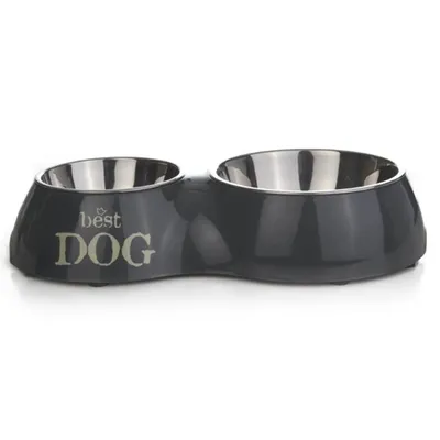 Beeztees Hunde Doppelnapf Best Dog grau Beeztees Hunde Doppelnapf Best Dog grau