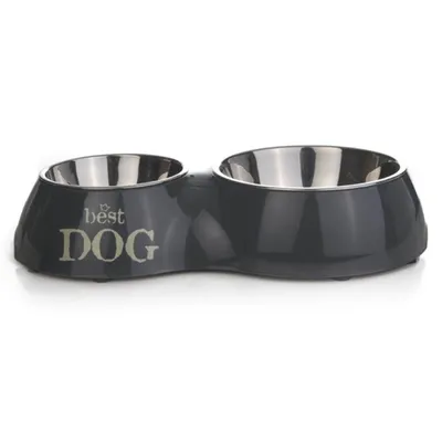Beeztees Hunde Doppelnapf Best Dog grau Beeztees Hunde Doppelnapf Best Dog grau