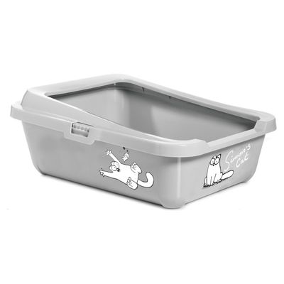Karlie Simons Cat Katzentoilette mit Rand grau